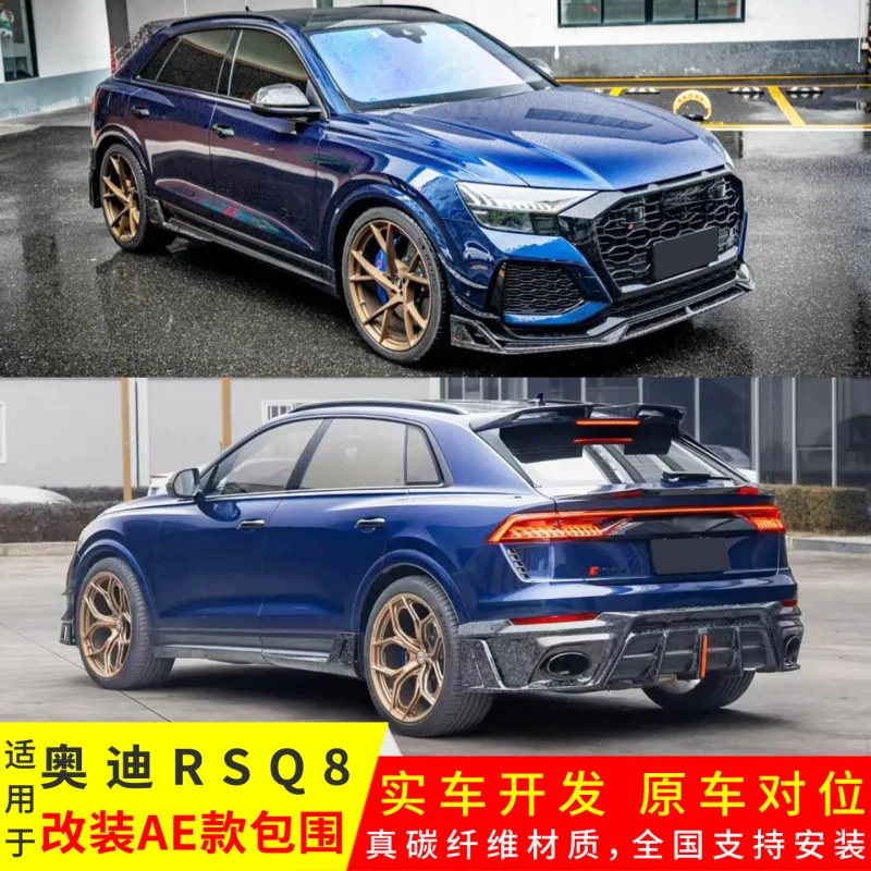 

Для Audi RSQ8, модифицированного в стиле AE, с передним бампером, боковыми порогами, задним спойлером и верхним спойлером из настоящего карбона.