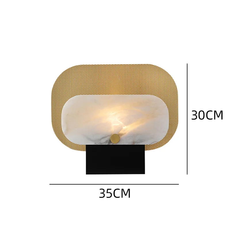 Moderne, creatieve marmeren bureaulamp voor de woonkamer, in Scandinavische stijl, geschikt voor de slaapkamer, het nachtkastje of de studeerkamer, een decoratieve tafellamp van een bekende ontwerper.