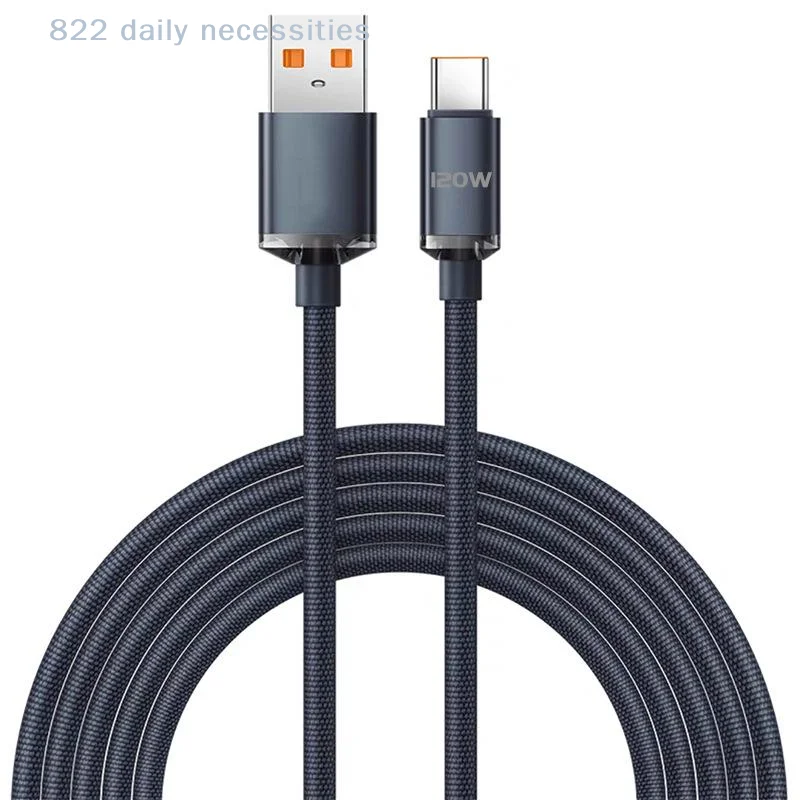 convenient120W USB Type C Cable 90 Degree Elbow Fast Data Transfer Quick Charger Cord for Phone Gaming Office Home