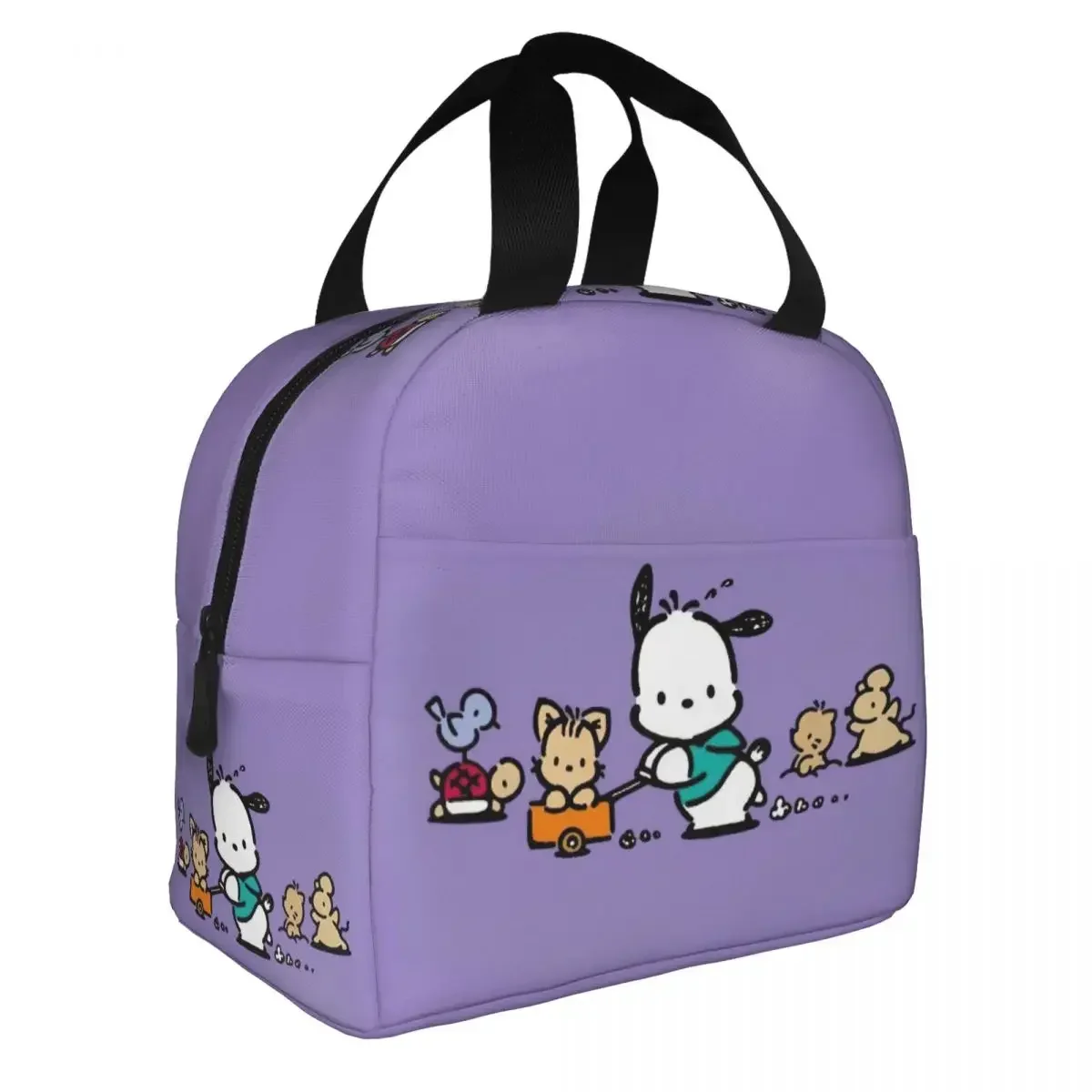 Pochacco Cartoon Dog Insulated Lunch Bags Cooler Bag Lunch Container High Capacity Lunch Box Tote Food Handbags School Outdoor