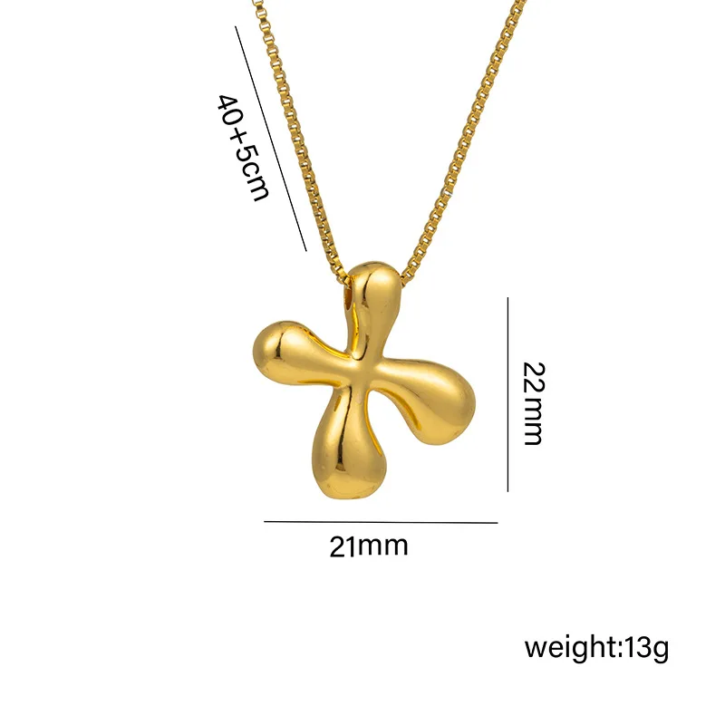 Trendy Gold Plated 18K Chunky Balloon Bubble Initial Letters Pendant Stainless Steel Choker Necklaces for Women Customized Chain