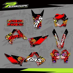 For Gas Gas GASGAS EC 125 200 250 300 450 2010 2011 Graphics Decals Stickers Background Custom Number