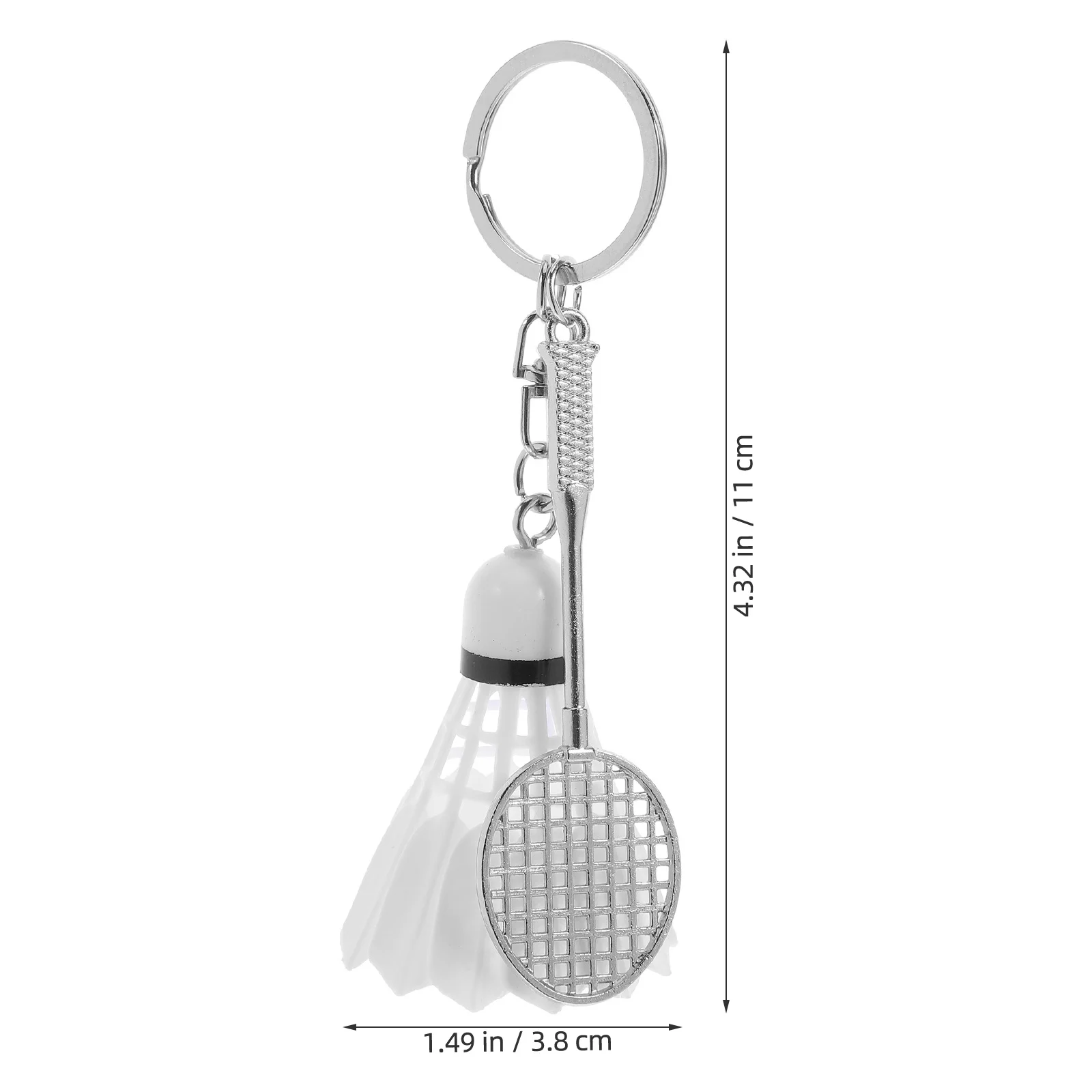 سلسلة مفاتيح واقعية لتنس الريشة خفيفة الوزن وصغيرة الحجم وديكورات المفاتيح وإكسسوار أنيق لعشاق الرياضة وديكورات الحفلات #6