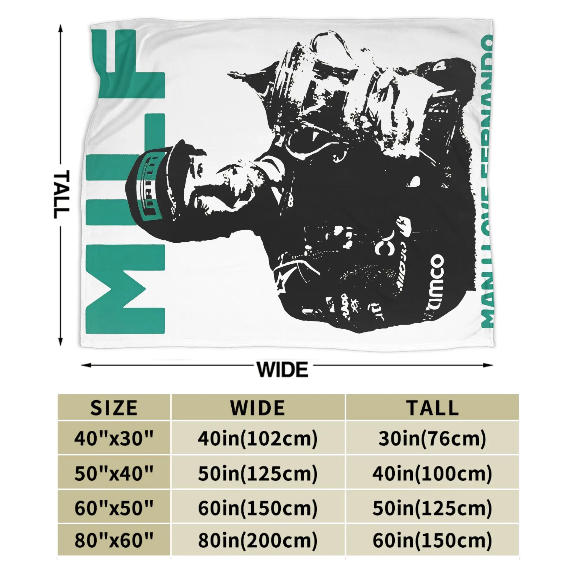 MILF رجل أحب فرناندوس ألونسوس البطانيات طائرة السفر الفانيلا رمي بطانية للأريكة كرسي لينة جودة مخصصة المفرش #6