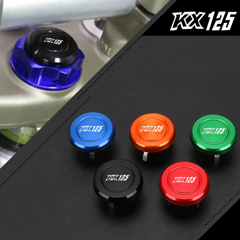 

Motorcycle Accessories Steering Stem Nut Cap Decoration Cover For KAWASAKI KX125 KX 125 2001 2002 2003 2004 2005 2006 2007 2008