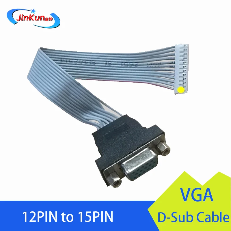 12Pin-PH2.0 to 15Pin VGA D-Sub Female Cable DIY Monitor TV Video Line 12Pin 15P Adapter Cable for Computer Display