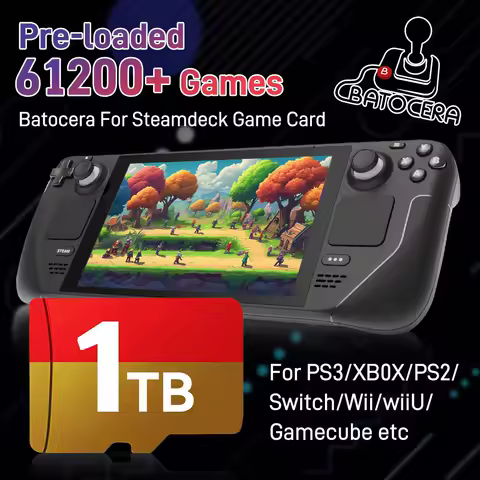 Steam Deck Micro SD Card Retro Gaming TF Card With 65200+Games&amp;70+Emulators for Steam Deck/Wins Handheld/PC for PS3/PS2/PSP/MAME