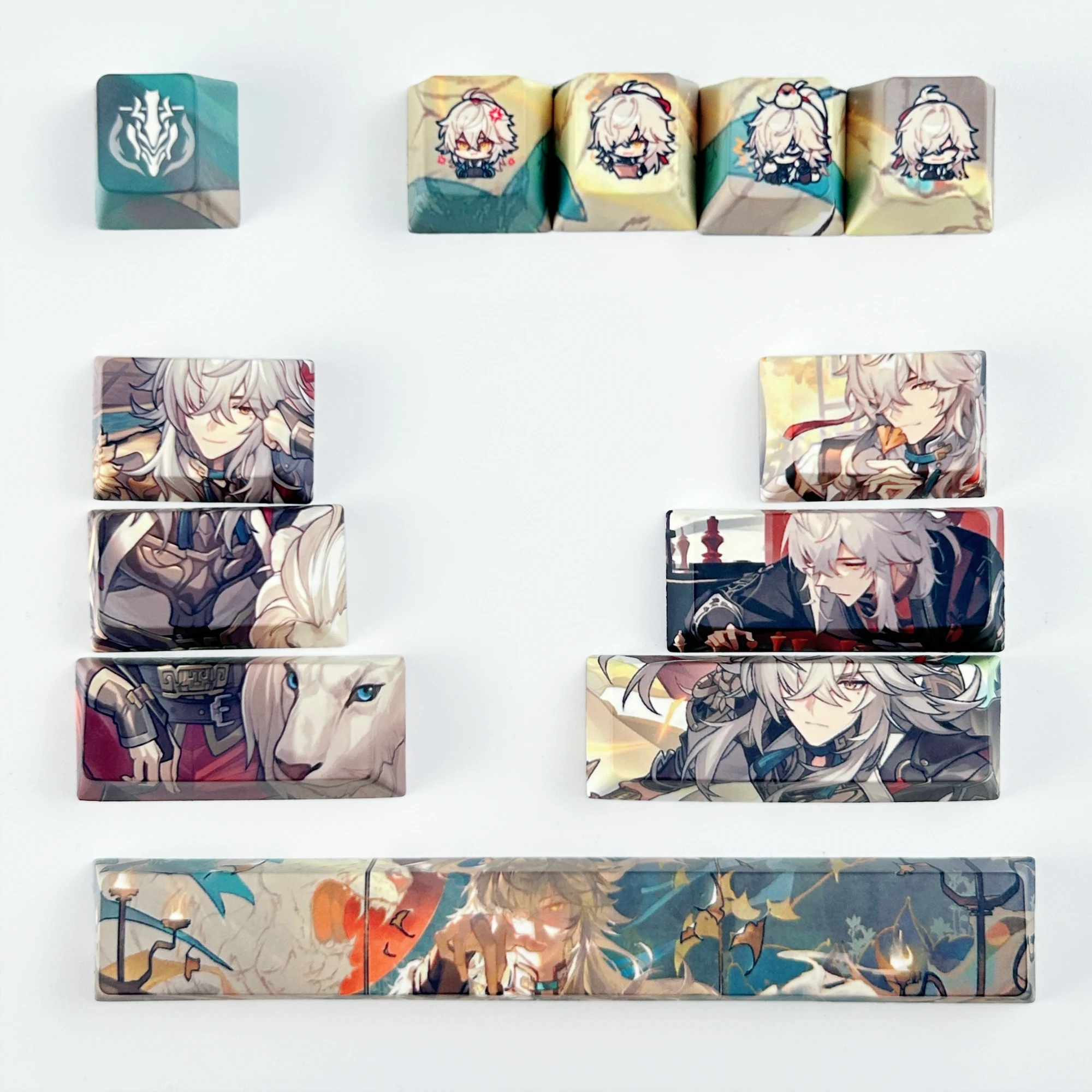 MAIMOOO Honkai: Star Rail Jing Yuan Keycap 12Keys Cherry Profile PBT Personalized Anime Game Keycaps for Mechanical Keyboard