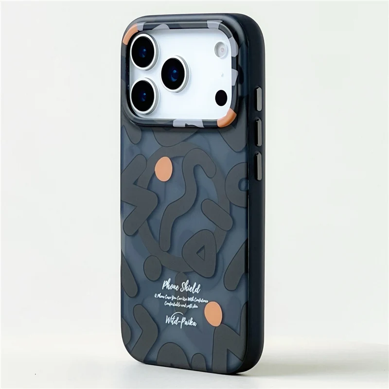 Trendiges Graffiti-Muster für MagSafe Wireless Charging Hülle für iPhone 17 Air, 17 Pro, 16, 15, 17 Pro Max – Matt, stoßfest, magnetisch