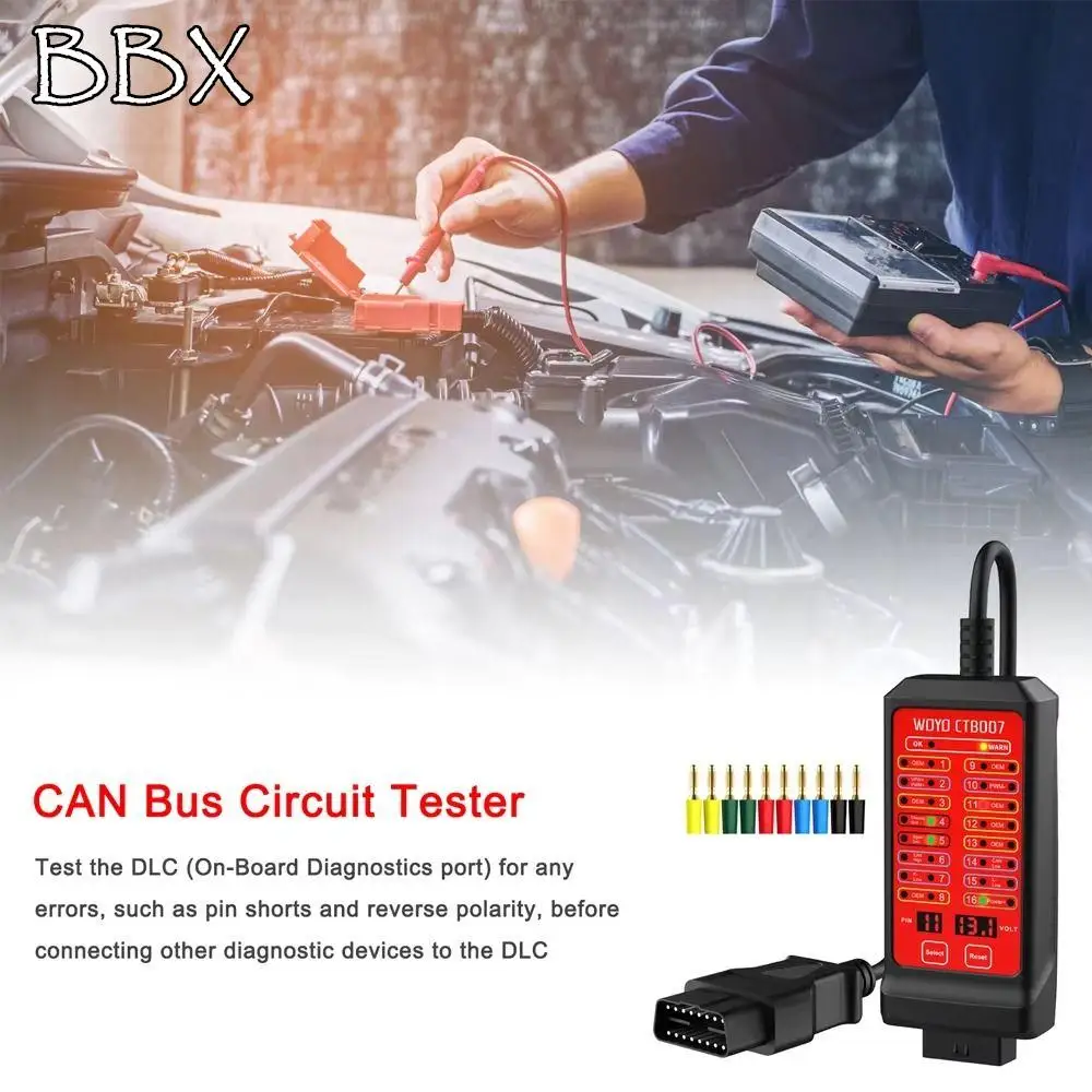 

16-контактный тестер CAN, протокол данных в реальном времени, связь OBD2, настройки тестирования коробки, диагностика ЭБУ, обнаружение связи