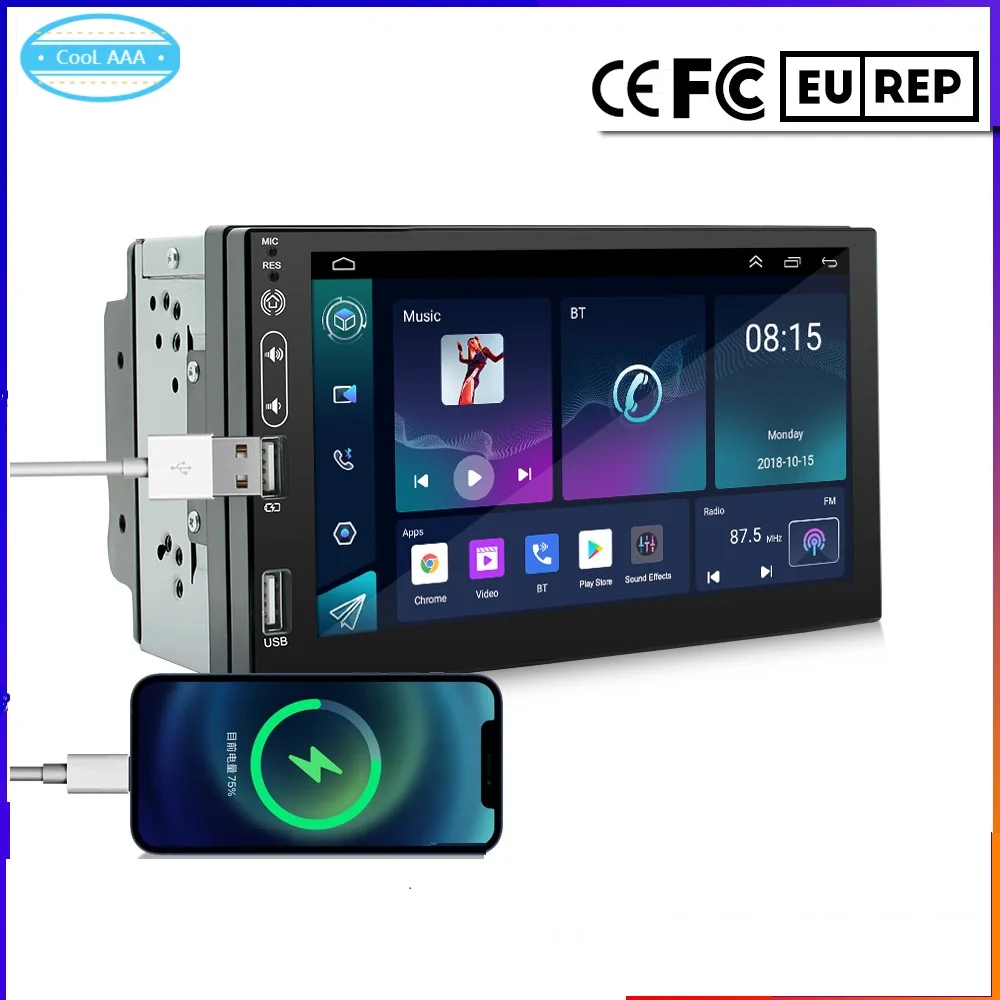 

car radio , car MP5 player, car audio Carplay GPS navigation multimedia player type-c charge