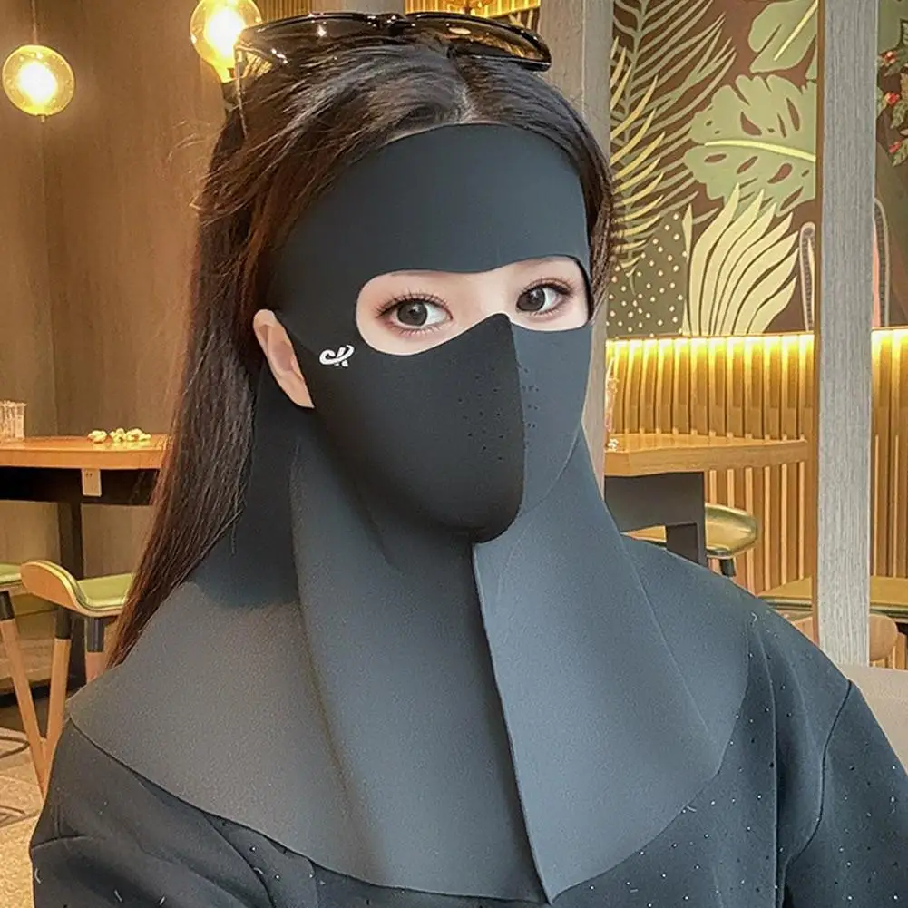 Sunscreen Mask Anti-UV Traceless Summer Mask Breathable Ice Feel Sunshade Face Protection Neck Wrap CoverFace Mask
