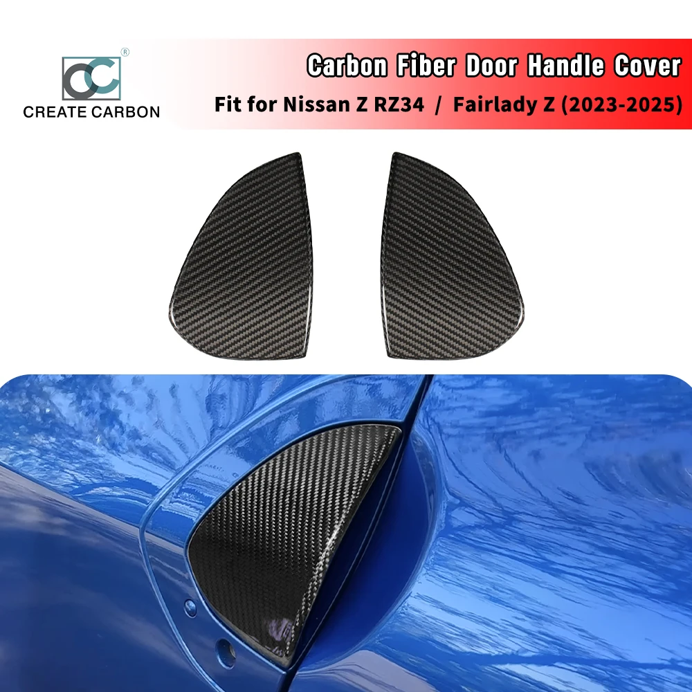 

Carbon Fiber Car Door Handle Trim Cover Fit for Nissan Z 400Z RZ34 Fairlady Z (2023 to now) Exterior Door Handle Grab Overlay