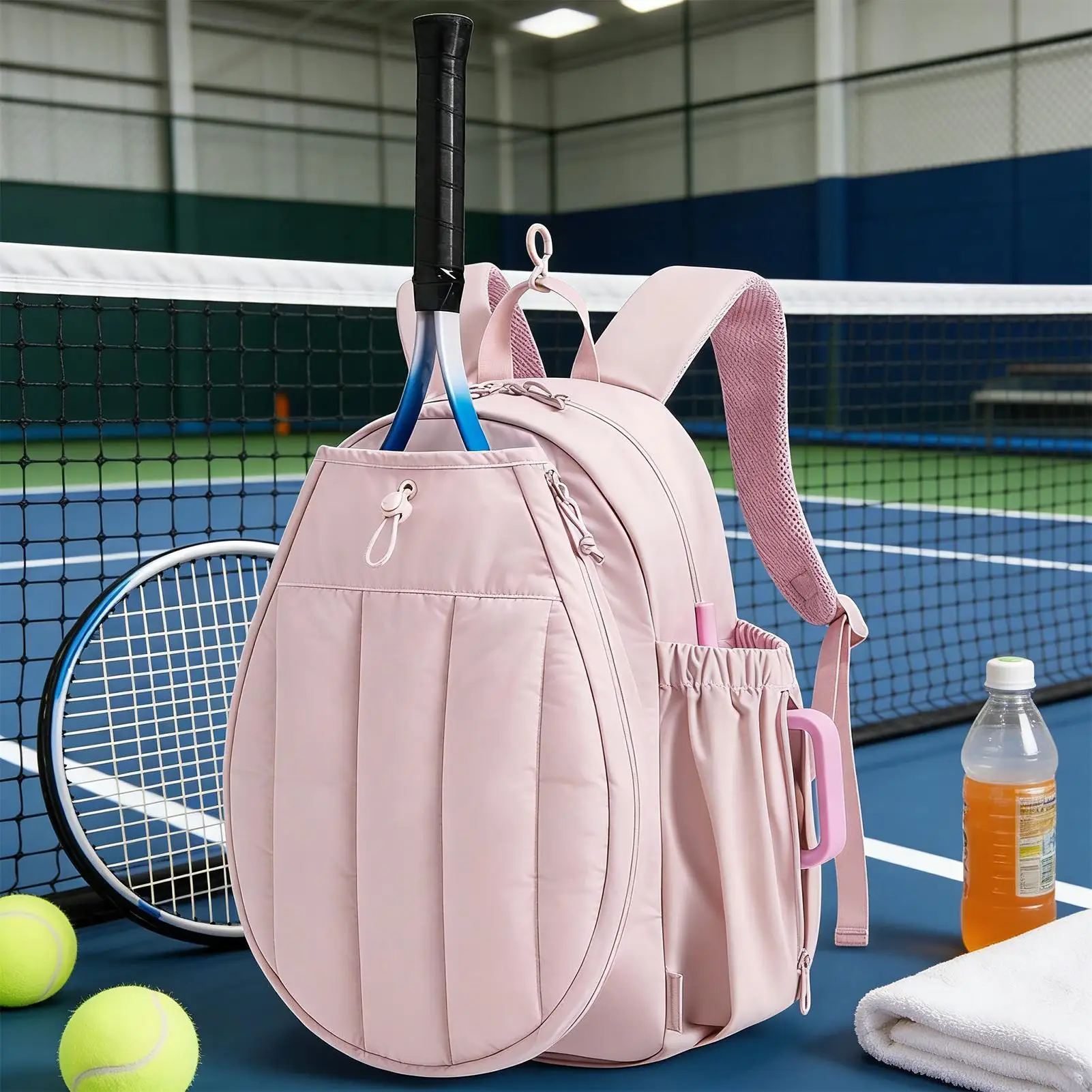 Tennis Backpack Insulated Unisex Quilted Large Organizer Men Tennis Backpack For Equipment Badminton Sports Gym Travel Outdoor