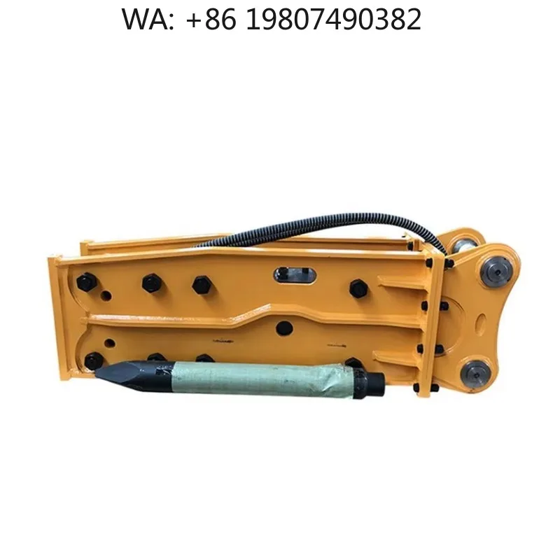 140mm Chisel Hydraulic Rock Breaker Hammer, SB81 Heavy Duty Breaking Tool, Professional Excavator Attachment Fit for 27-35 Ton B
