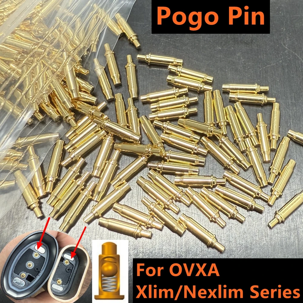 10–100 Stück Pogo-Pin-Stecker, Messing, vergoldete Elektroden, Körperfeder für Xlim/Nexlim-Geräte