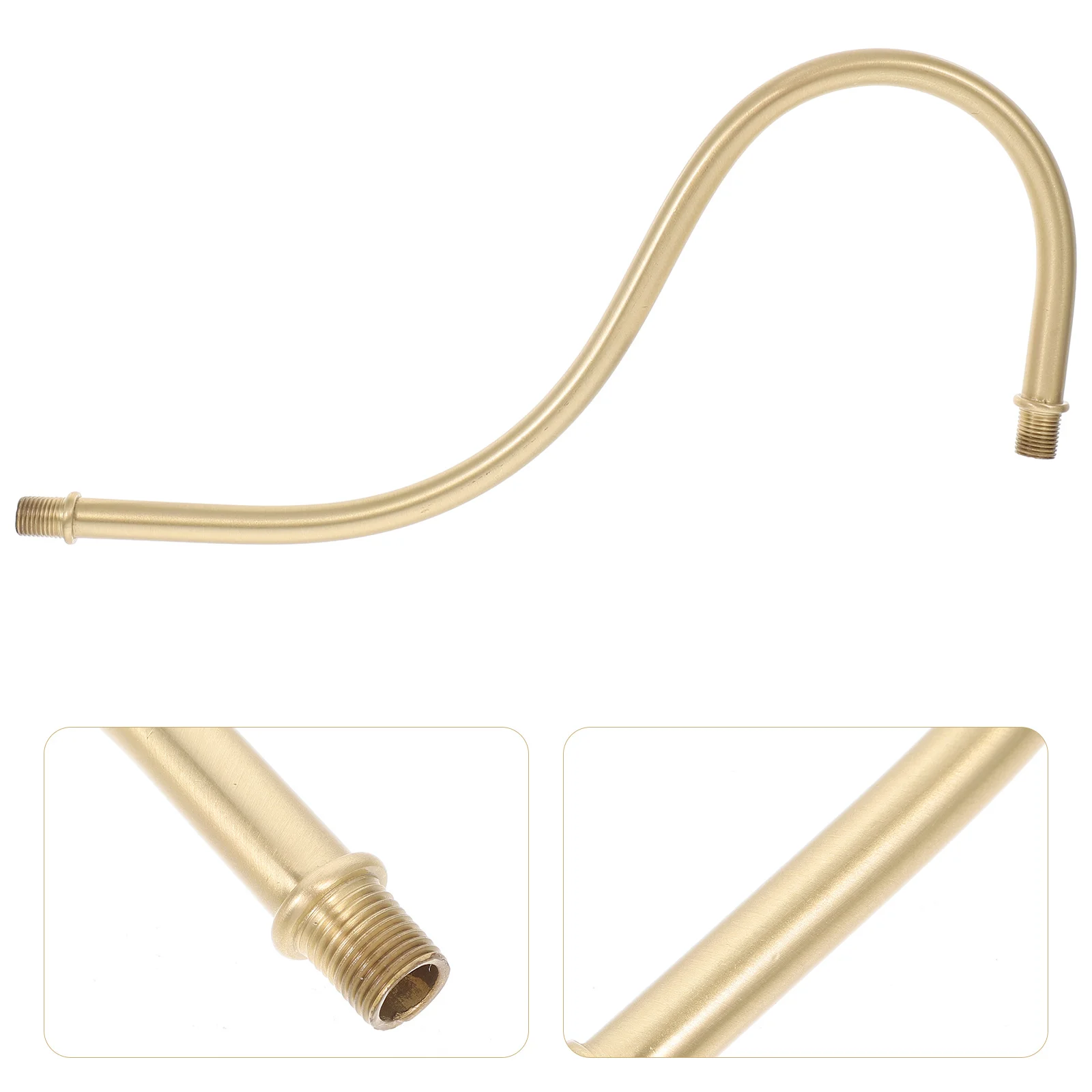 

1pc Copper Bent Tube Fitting Lamp Stem Extension Rod M10 Threaded Wall Lamp Arm Diy Lighting Fixture Replacement Parts