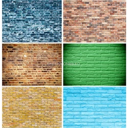 Vinyl Brick Wall and Floor Theme Photography Backdrops Wooden indoor Photo Photo Studio Props Background 712 CHM-133