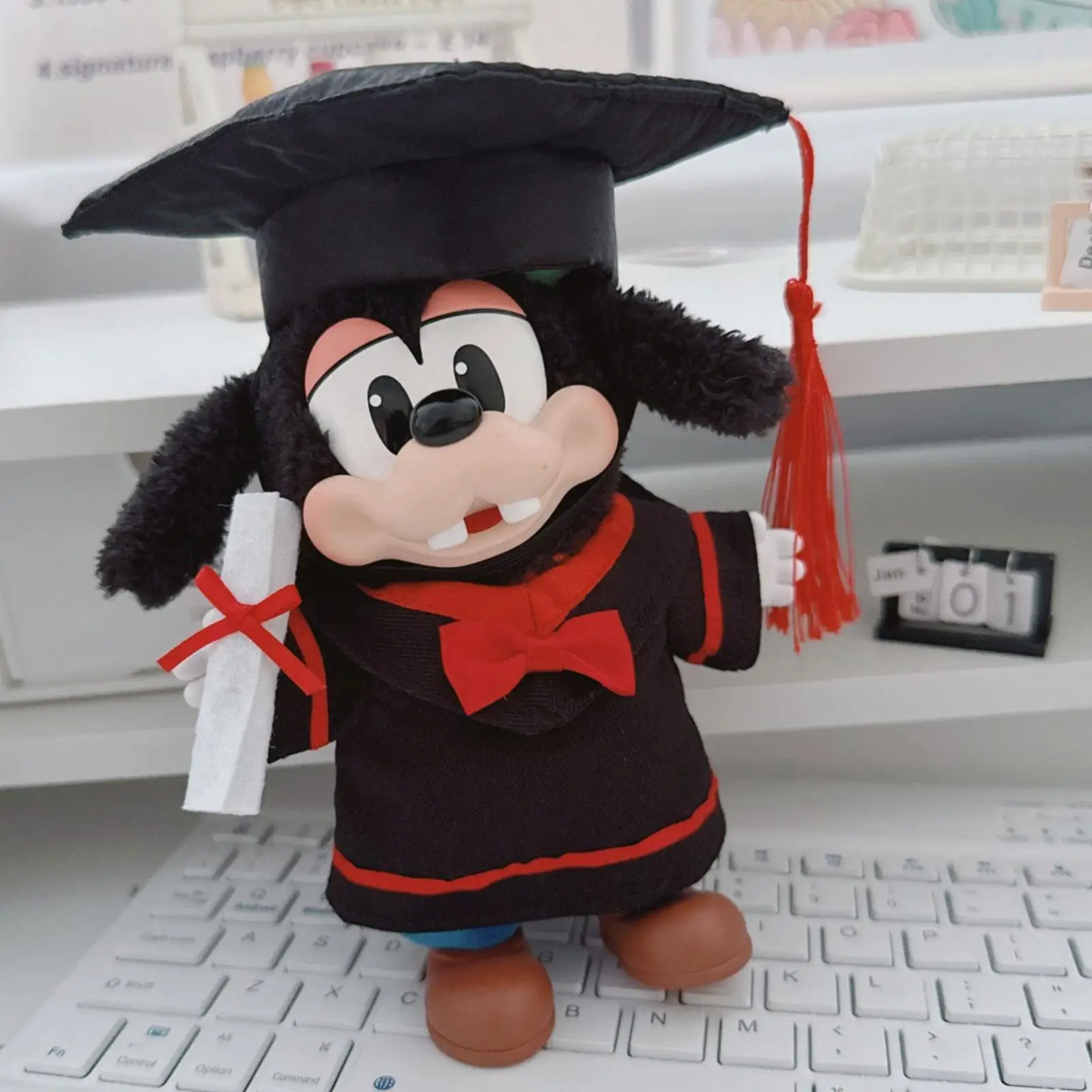 

Doll Bachelor Hat and Gown Detachable Soft Graduate Gifts Accessories for Kids Mini Doll Clothes Dress up for 15cm 17cm Dolls