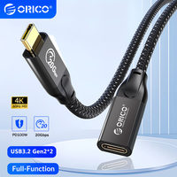 ORICO PD 100W USB 3.2 Type C Extension Cable Male to Female 20Gbps 4K Fully Functional Data Line Fast Charging Extender Cord 1M
