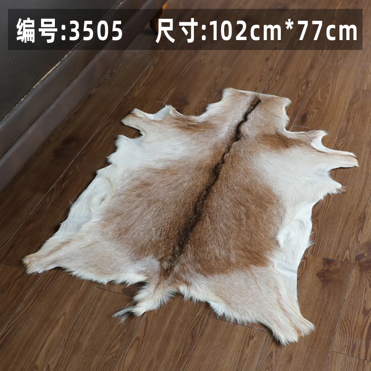 Unique Natural Goat leather Rug Wool Leather Chair Cushion Carpet for living room cat mattress dog beds real fur 102cm77cm