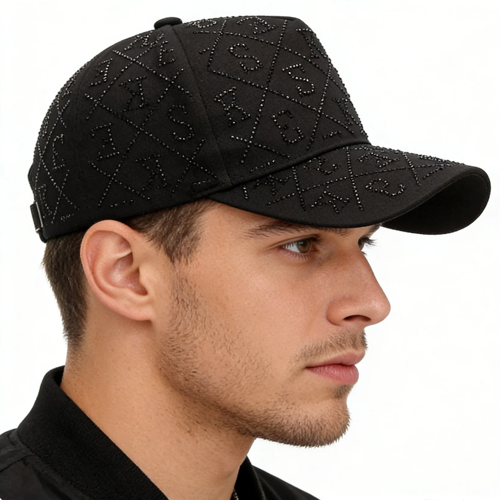 Baseballkappe mit Vollbesatz aus Strass, Luxuriöses Funkelndes Strass-Design, Alltägliche Streetwear, die das Gesicht schmaler wirken lässt, Vielseitige Schirmmütze, Urlaubsgeschenk – Detail 9