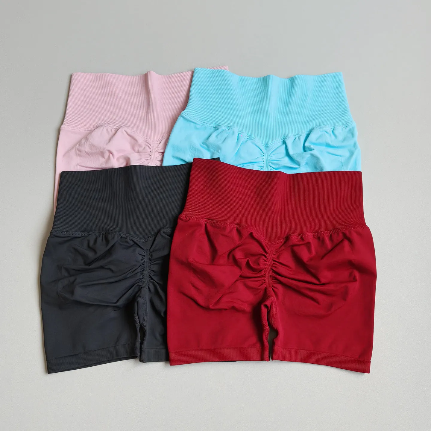 Hip-lifting sports shorts, high waist, belly and thin, running training, quick-drying yoga, three-point leggings, peach buttocks