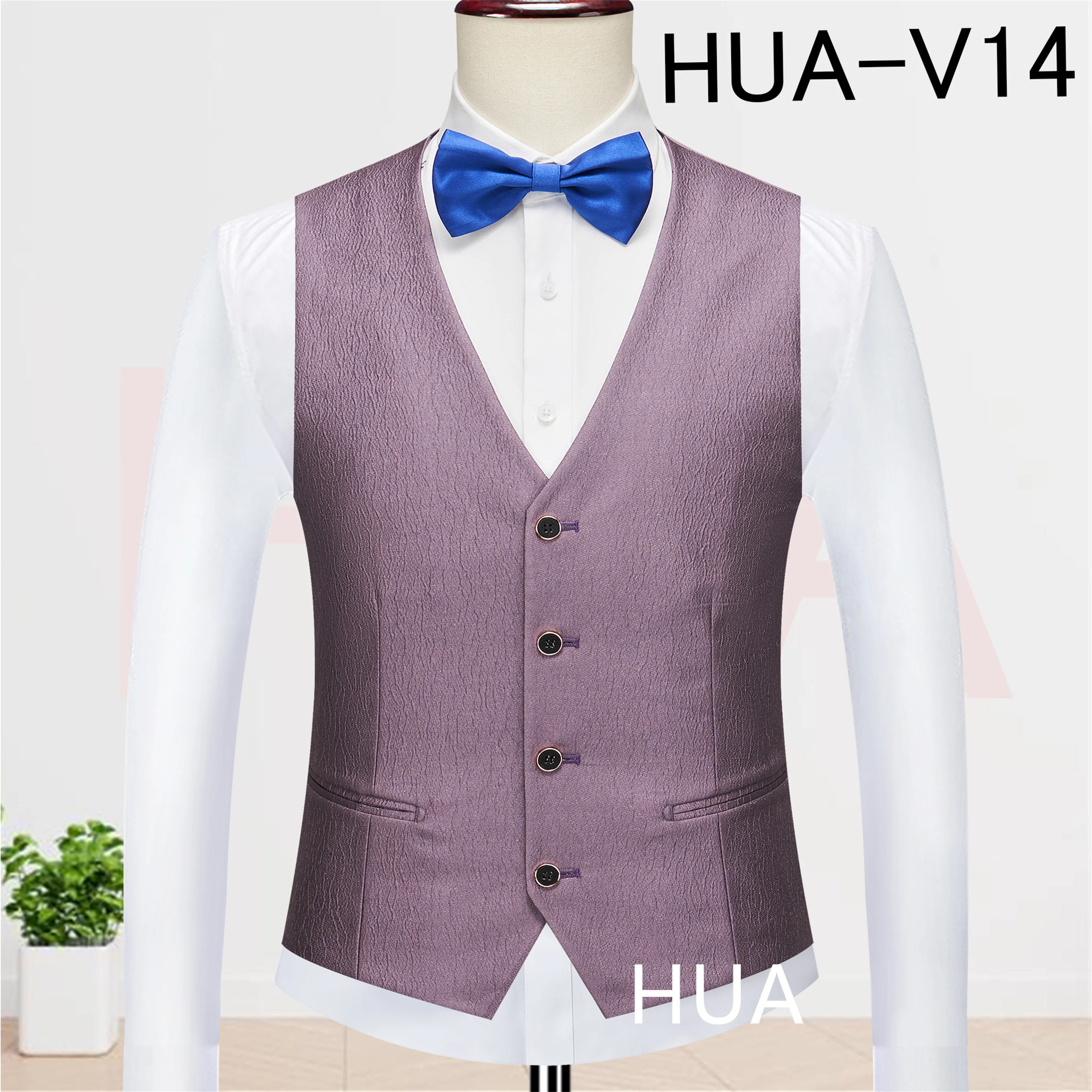 

Thorndike Elegant Texture Sense Beaded Purple Dress Vest 2026 Men's Dance Pperformance Waistcost Host Vest Grooms Wedding Vest