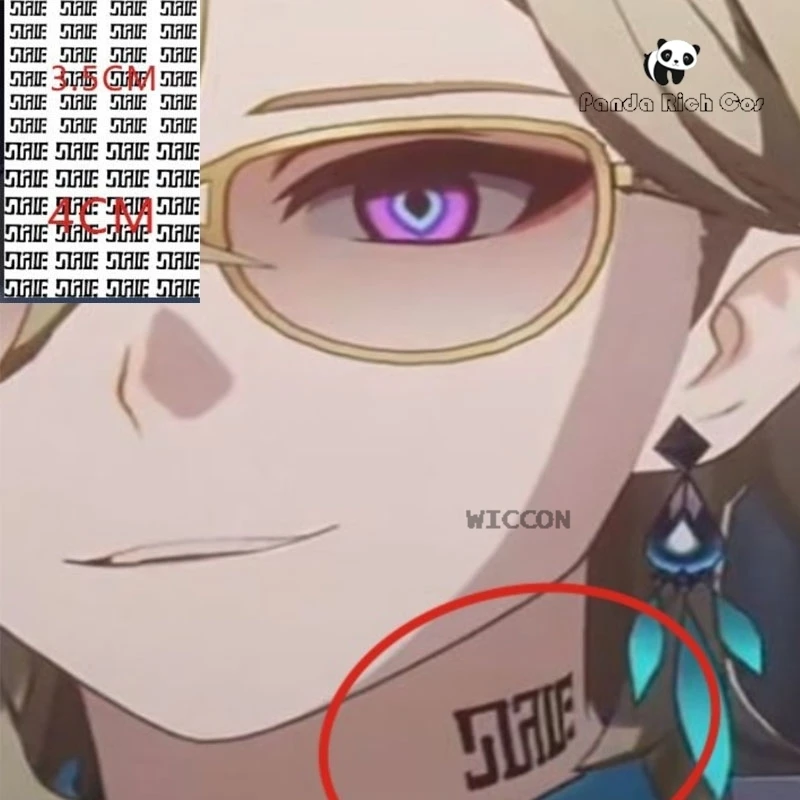 زي تأثيري أفنتورين للرجال ، لعبة شعر مستعار ، الشرف: ستار ريل ، أنيمي بشري ، حفلة هالوين ، ملابس رجالية ، أقراط ، ملصق وشم