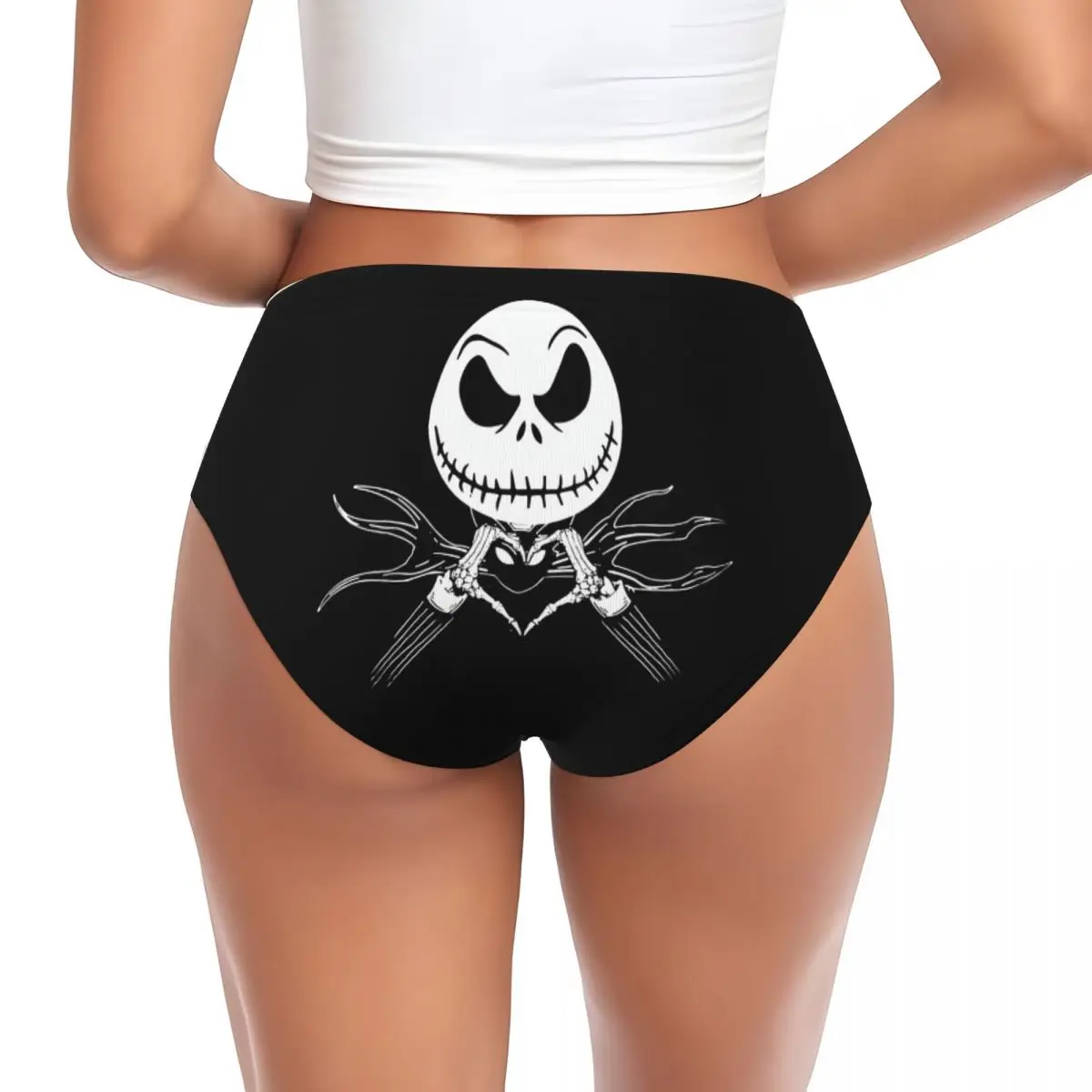 Personalizzato The Nightmare Before Christmas Mutandine brevi da donna traspirante Jack Skellington Heart Intimo