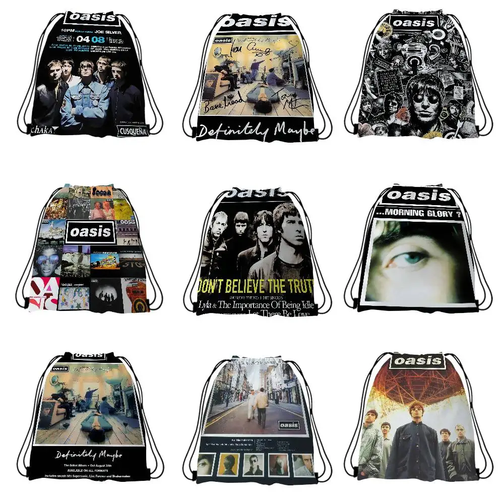 Band T-The R-Rain Cool O-Oasis Drawstring Bag Personalized Drawstring Backpack Sports Gym Bag Sackpack Drawstring Backpack