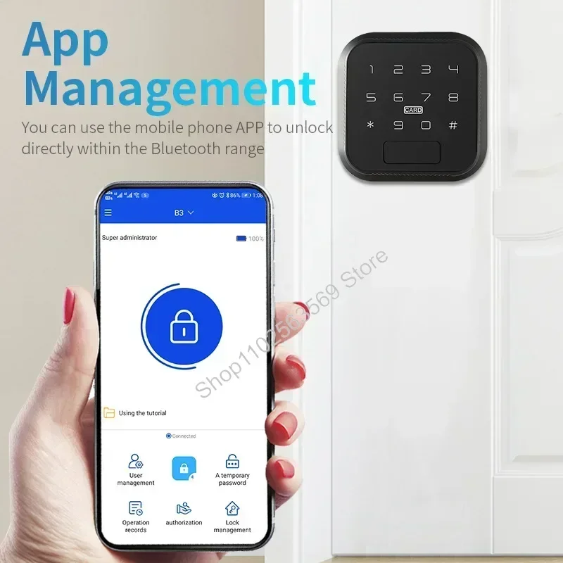 Tuya WIFI Smart Door Lock TTlock BLE Fingerprint Lock Fingerprint Password IC Card NFC Key APP Remote Unlock Electronic Lock