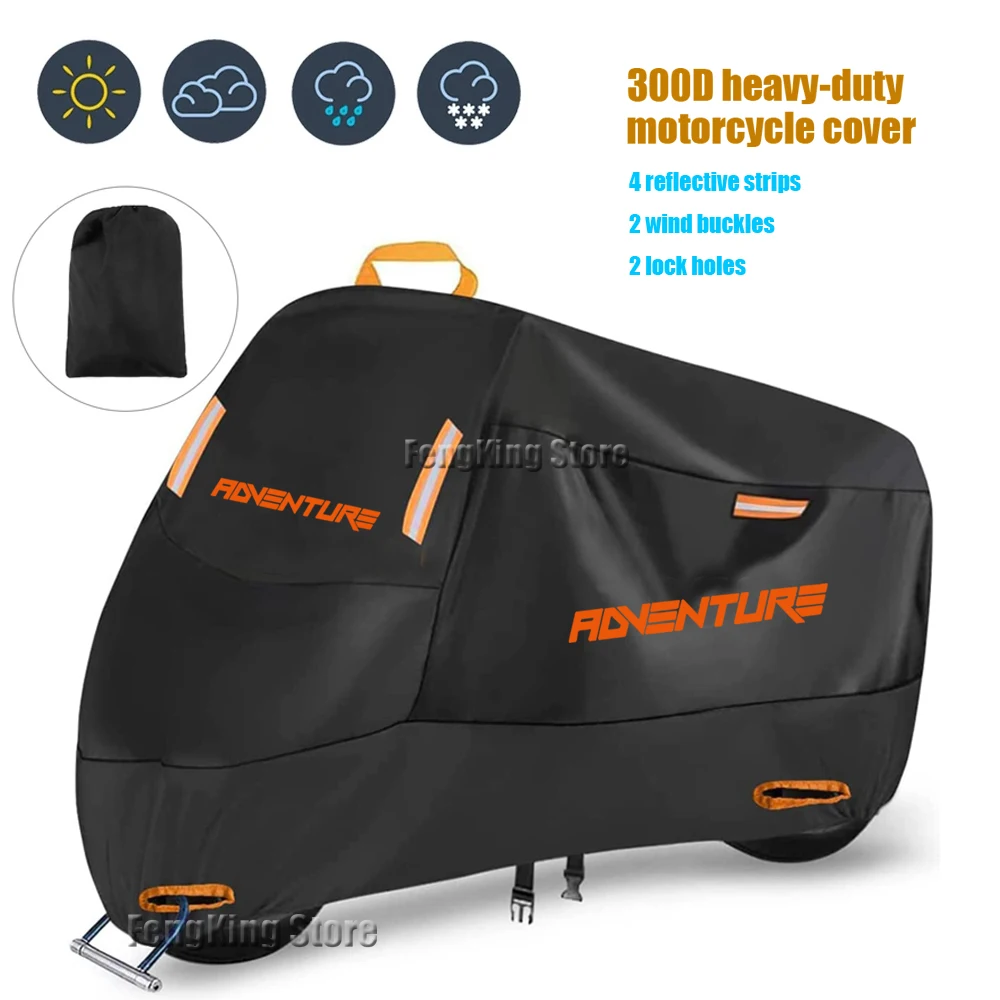 Penutup sepeda motor tahan air pelindung UV untuk 1290 Super petualangan 1290 Super Duke GT 1190 390 890 ADV 1090 Adventure R