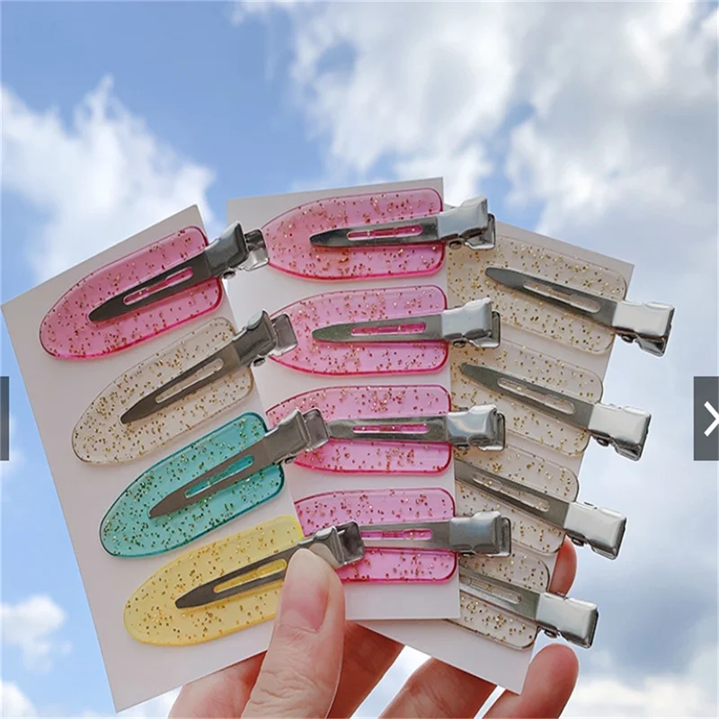 4pcs/set No Bend Seamless Hair Clips Makeup Clip Washing Face Accessories Seamless Barrettes Salon Styling Fixed Accessories