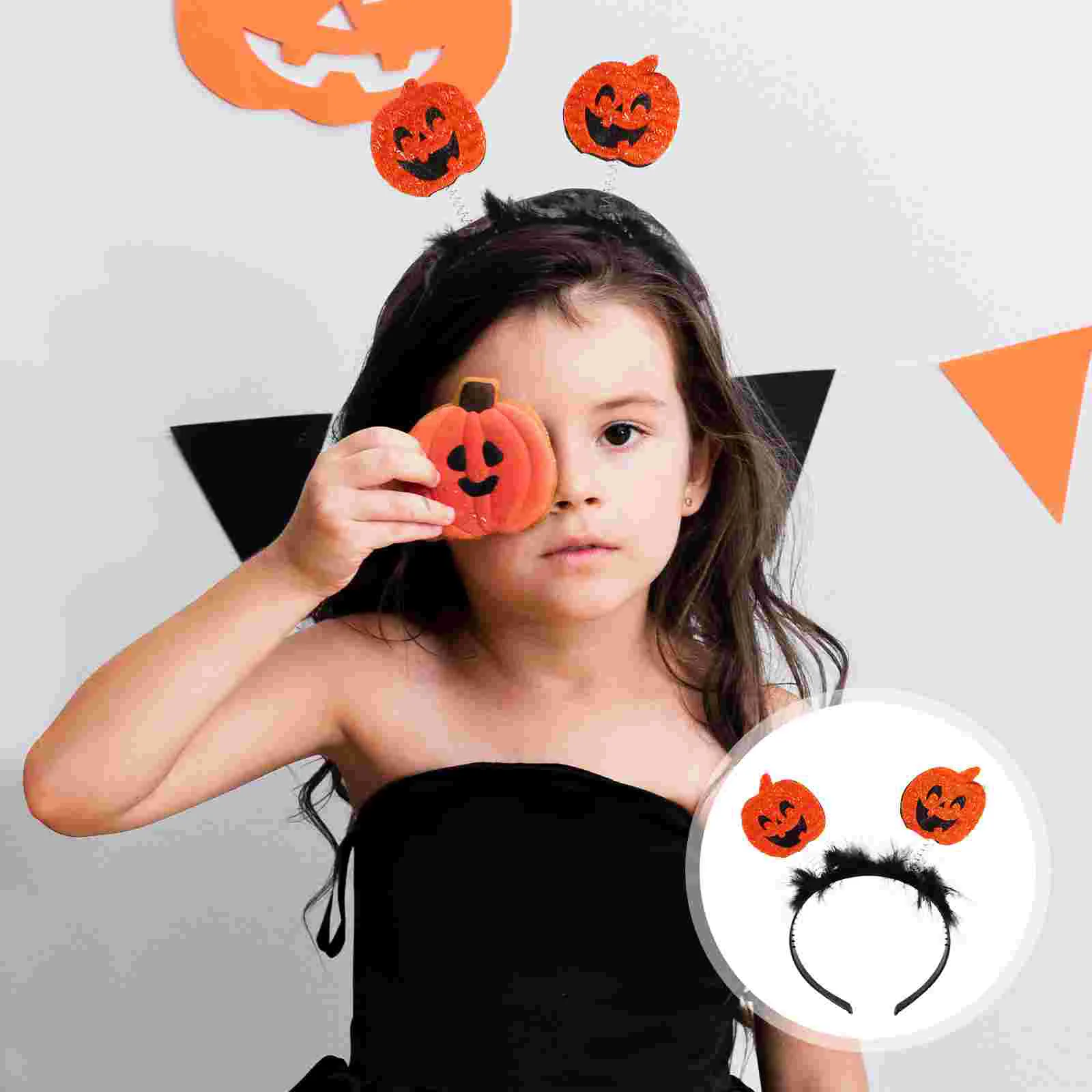 

6 Pcs Halloween Prom Party Bar Show Supplies Headband Pumpkin Headwear Costume Accessories Decoration Hair Bands Hoop