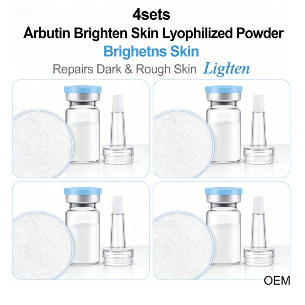 

4 набора лиофилизированного порошка с арбутином для осветления кожи, восстановления темной и грубой кожи, осветления, OEM