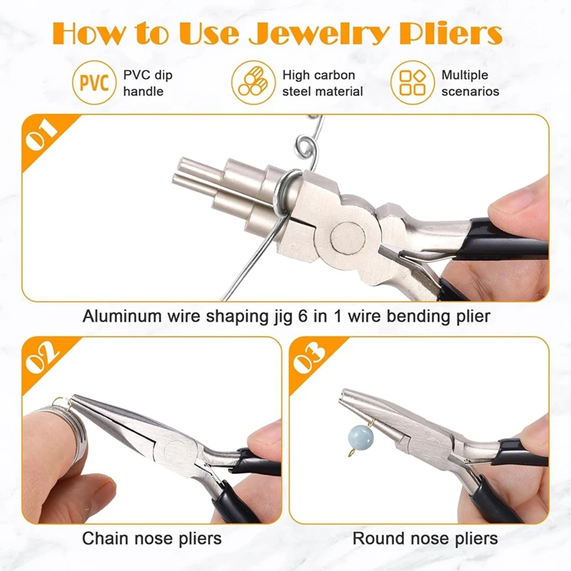 Wire Wrapping Kit Wire Clamp With 6 In 1 Wire Bending Pliers With 32 Metal Pins, Wire Wrapping Tools For Jewelry Making