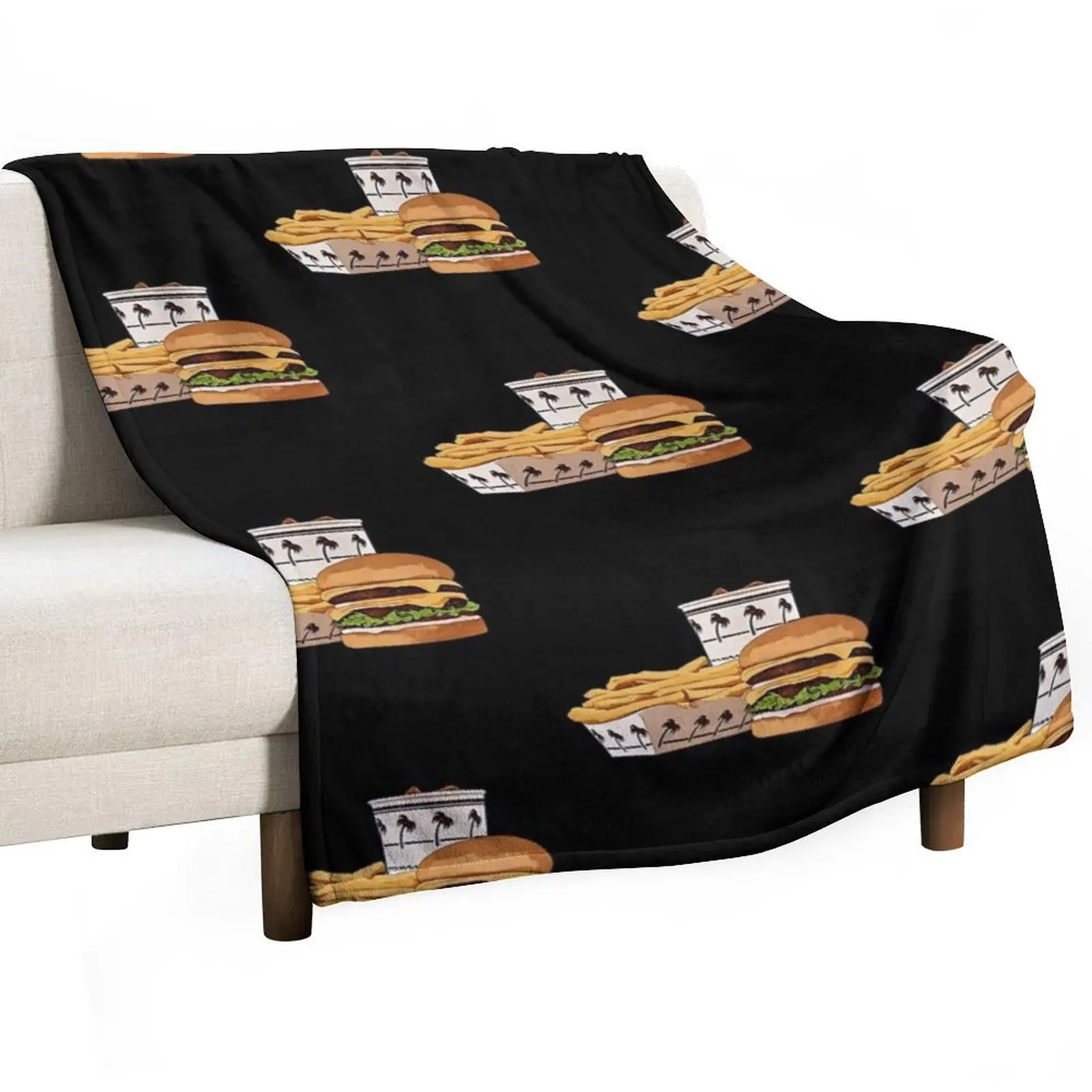 cartoon in-n-out burger Throw Blanket bed plaid Luxury Throw Luxury St christmas gifts Softest Bed Blankets