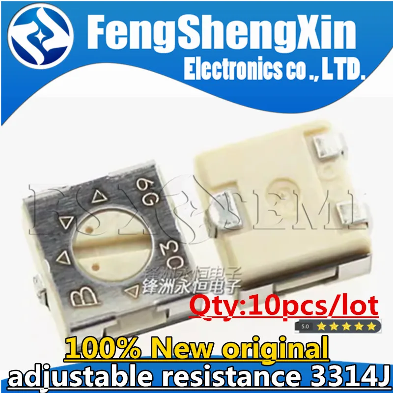 

10 шт. 3314J одноповоротный прецизионный триммер SMD, потенциометр с регулируемым сопротивлением 10R 20R 50R 100R 200R 500R 1K 2K 5K 10K 20K 50K