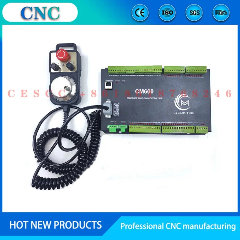 Cnc Engraving Machine Control Board Cyclmotion Supports 6- 3D Real-Time Tool Path Cm600 Rtcp   6-Axis Handwheel Kit