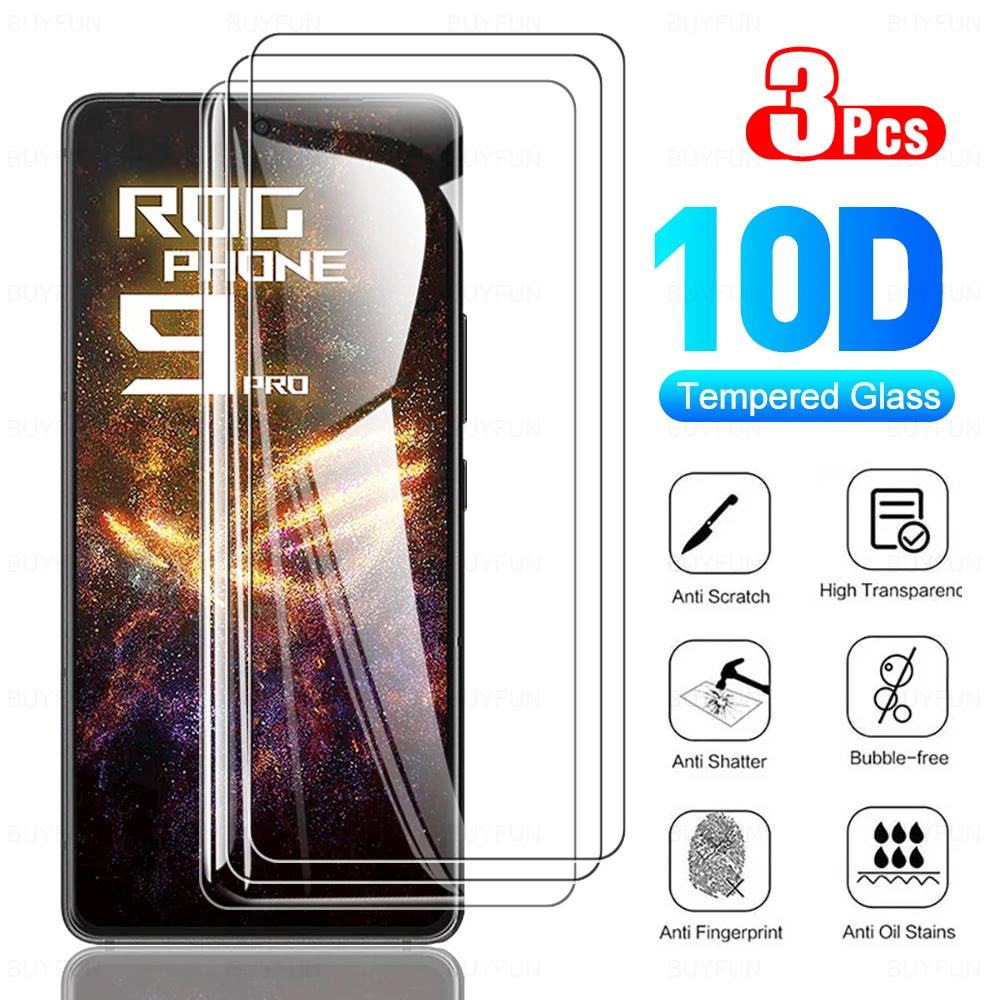 3 uds para Asus ROG Phone 9 Pro 5G 2024 9H película de vidrio templado ROGPhone 9Pro Phone9 Phone9pro 6,78 pulgadas Protector de pantalla transparente