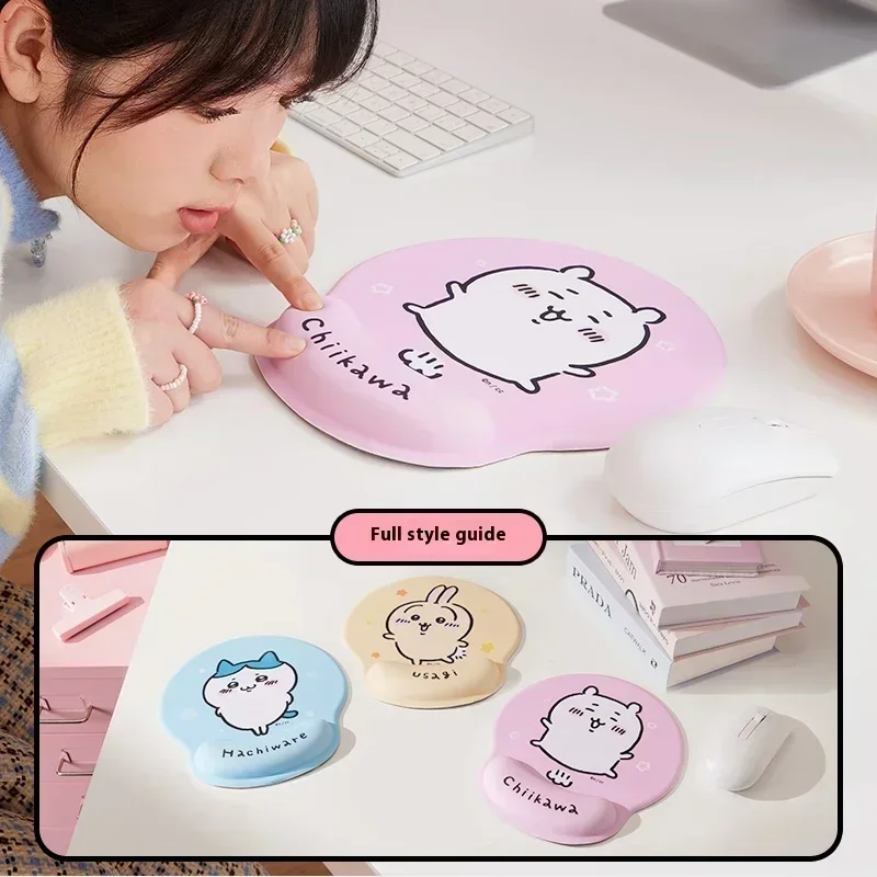 2024 New Miniso Chiikawa Series Mouse Pad Cute And Stylish With Built-in Wrist Rest For Office Study And Desktop Use Fan Gift