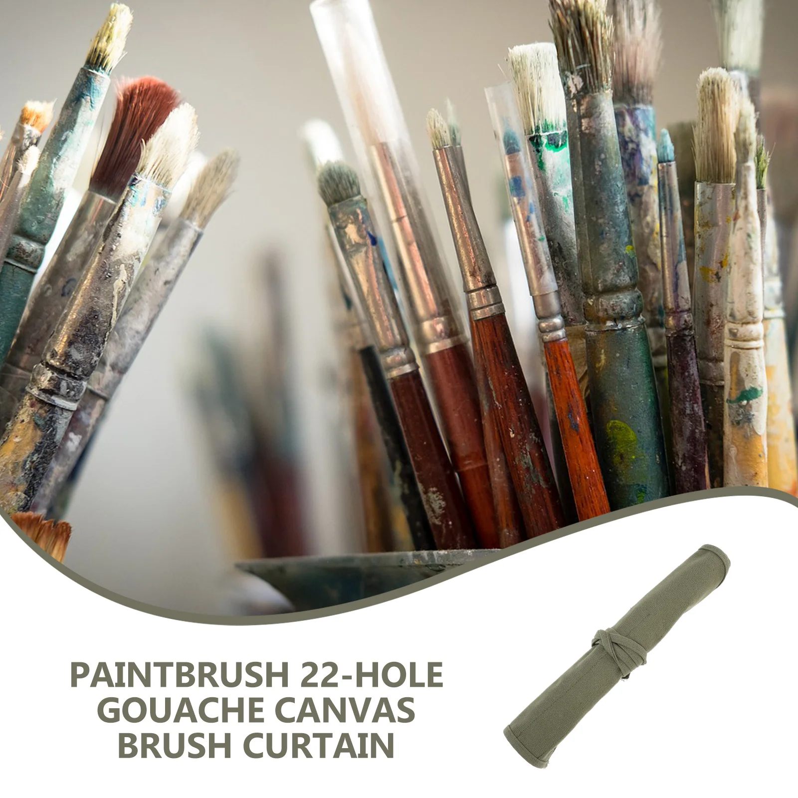 Durable Canvas Pencil Roll Up Case Large Capacity Classification Design Practical Stationery Organizer Portable Pen Storage