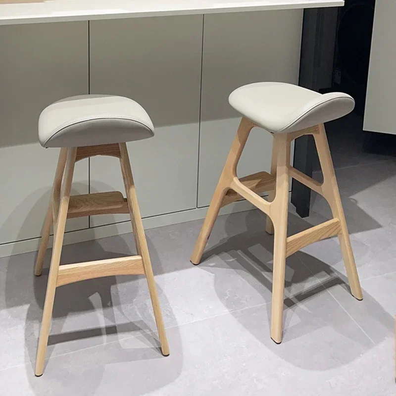 

Lounge Minimalist Bar Stool Nordic Wooden Waiting White Bar Stool Office Reinforce Taburetes Altos Cocina Restaurant Furniture