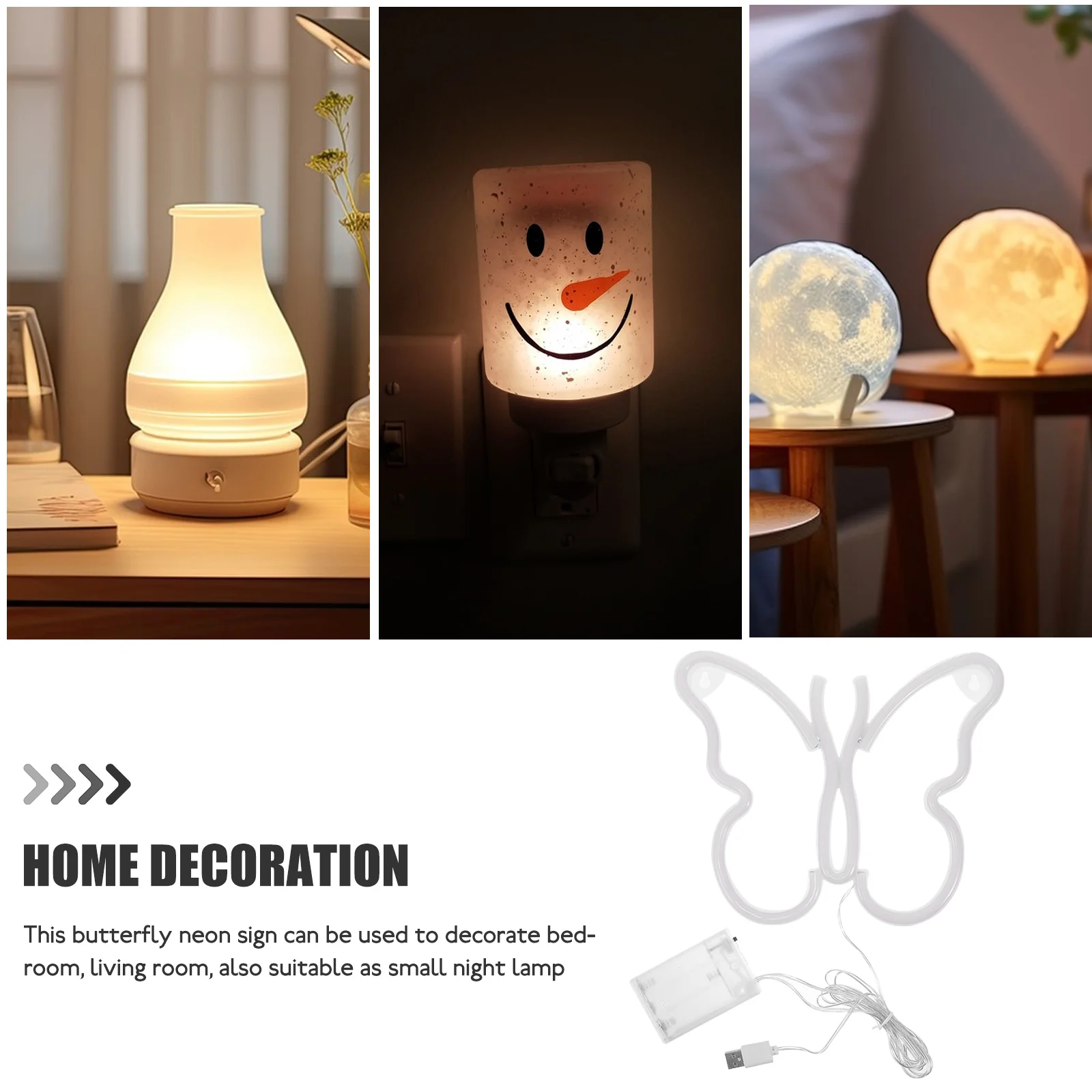 

Delicate Butterfly Neon Light LED Lamp Good Decorative Effect Warm Atmosphere for Bedroom Living Room LED Butterfly Lights