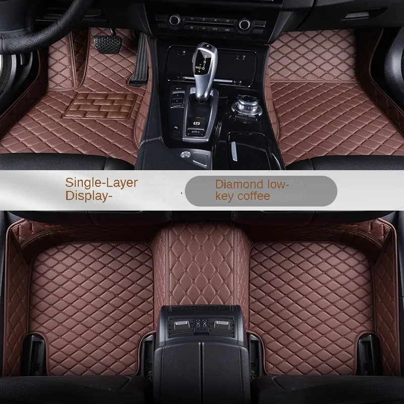 YUCKJU Custom Leather Car Mats For Cadillac All Model XTS SRX XT5 CT6 ATSL Accessories Interior Parts Automotive Carpet