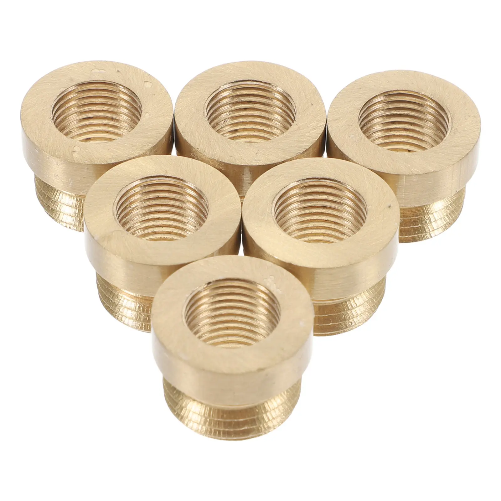 8Pcs High Conductivity Copper to M10 Lamp Thread Adapter Reducer Sleeve for Socket Conversion Fixture Repair Lighting