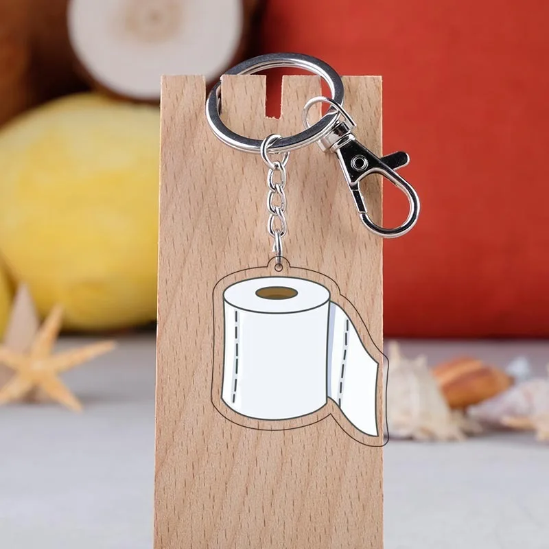 1pc napkin Tissue paper transparent acrylic key chain pendant