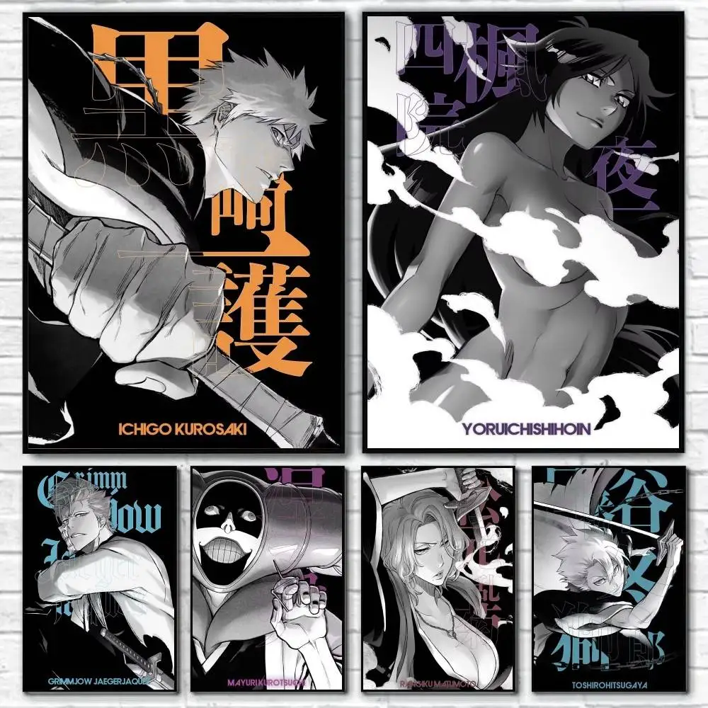 Bleach Manga Anime Character Poster HD Print Wall Art Home Decor