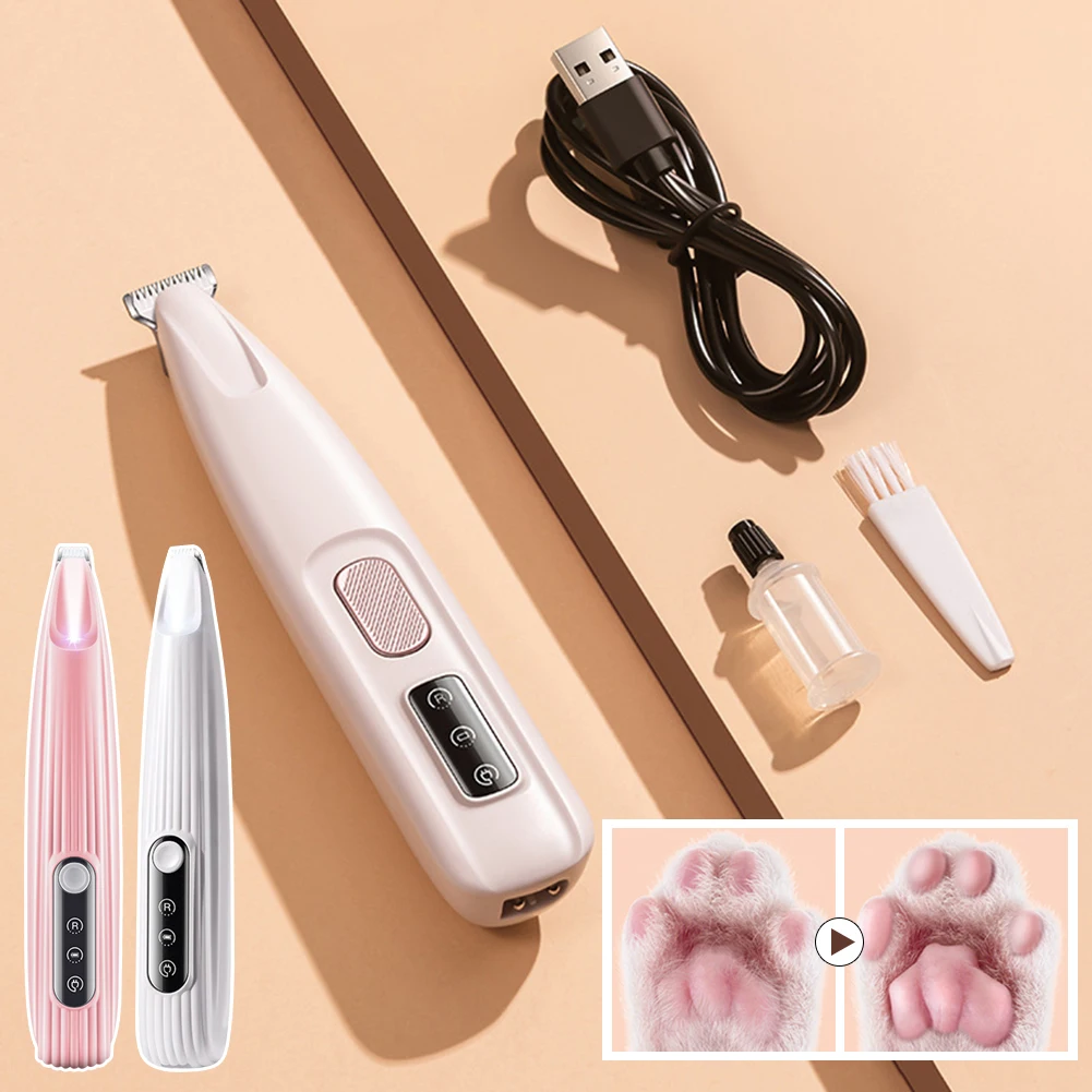 Pet Dog Clippers Electric Groomer Trimmer Portable Precise Dog Paw Hair Trimmer For Precise Trimming Waterproof with LED Display